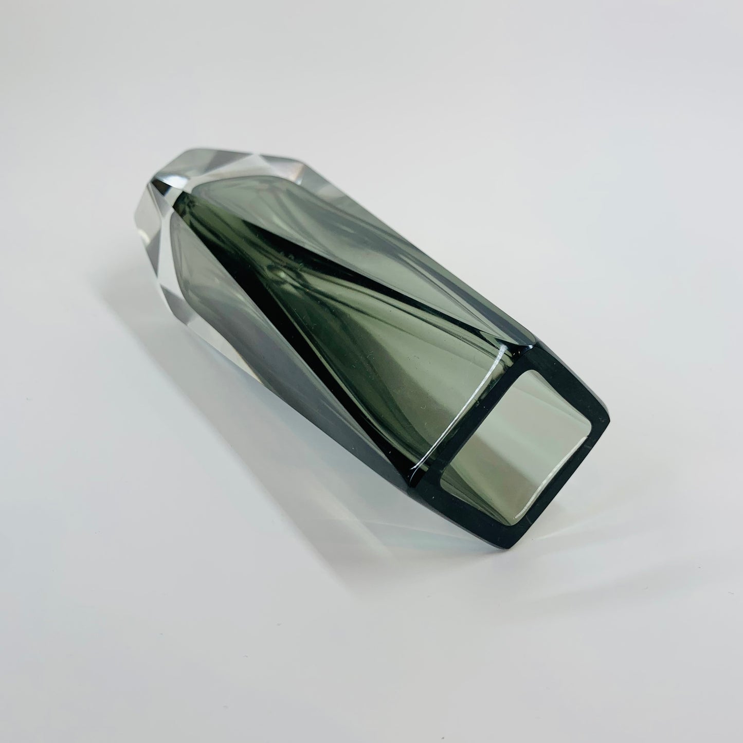 MCM GREY FACETED MANDRUZZATO VASE