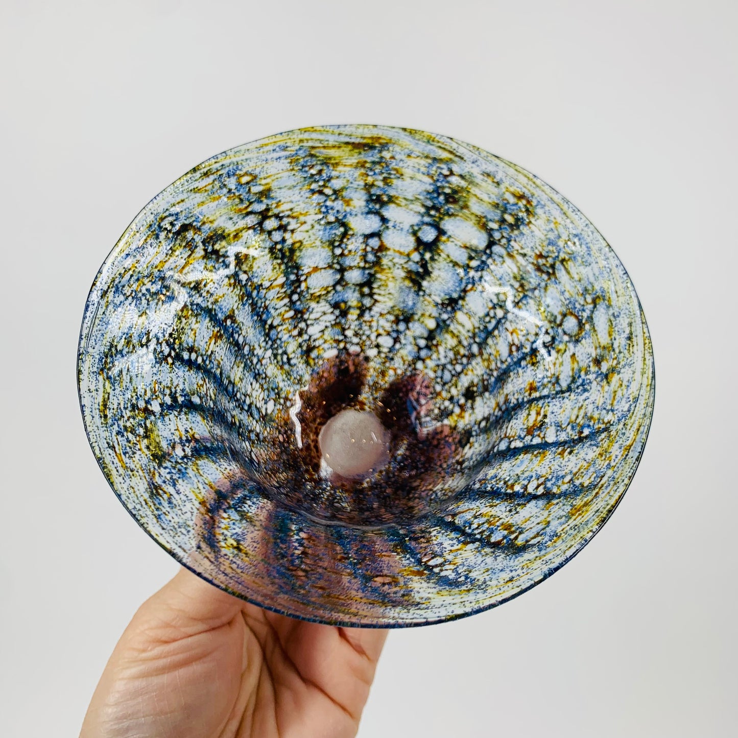 2001 DANISH GUDHJEM GLASS DECORATIVE BOWL