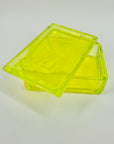 URANIUM GLASS NUDE MOTIF LIDDED BOX