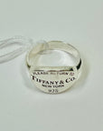 SIGNED VINTAGE TIFFANY & CO SILVER RETURN TO ADDRESS SIGNET RING