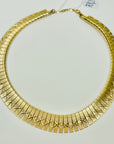 1950s CORO ROSE TEXTURED ETCHED X CLEOPATRA NECKLACE