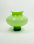 1960s CASED LIME GREEN GLASS POSY VASE