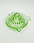 ANTIQUE GREEN DEPRESSION URANIUM GLASS JUICER