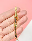 1980s BARCS BOLD PEAR DROP FANCY LINKS NECKLACE