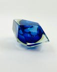 1970s FACETED MURANO COBALT BLUE GOLD GEODE BOWL