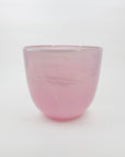 MOUTH BLOWN PINK ART GLASS BOWL