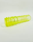 MIDCENTURY FINNISH URANIUM GLASS CYLINDER VASE BY TAMARA ALADIN FOR RIIHIMAEN LASI