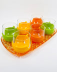 1970s COFFEE CUP SET WITH MATCHING TRAY