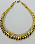80s TEXTURED MATTE BRUTALIST BARCS NECKLACE SUITE
