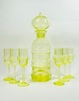 MIDCENTURY FINNISH URANIUM GLASS SULTAN SET BY NANNY STILL FOR RIIHIMAEN LASI