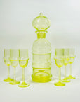 MIDCENTURY FINNISH URANIUM GLASS SULTAN SET BY NANNY STILL FOR RIIHIMAEN LASI