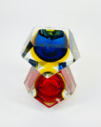 1950s FACETED MURANO COBALT BLUE GOLD GEODE BOWL
