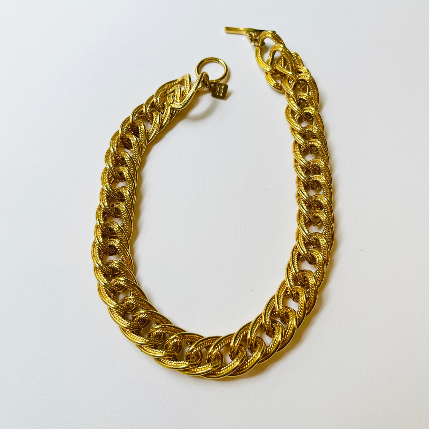80s ANNE KLEIN CHUNKY TWIST ROPE NECKLACE SUITE