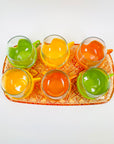 1970s COFFEE CUP SET WITH MATCHING TRAY