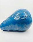 1950s NITTSJO SWEDISH BLUE GLAZED EARTHENWARE VASE