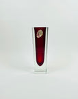 1950s DARK RUBY RED SMALL BLOCK MANDRUZZATO VASE