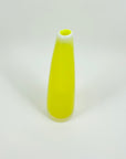 1960s YELLOW LEMON OPALESCENT GLASS POSY VASE BY ARTHUR PERLY FOR SKRUF GLAS