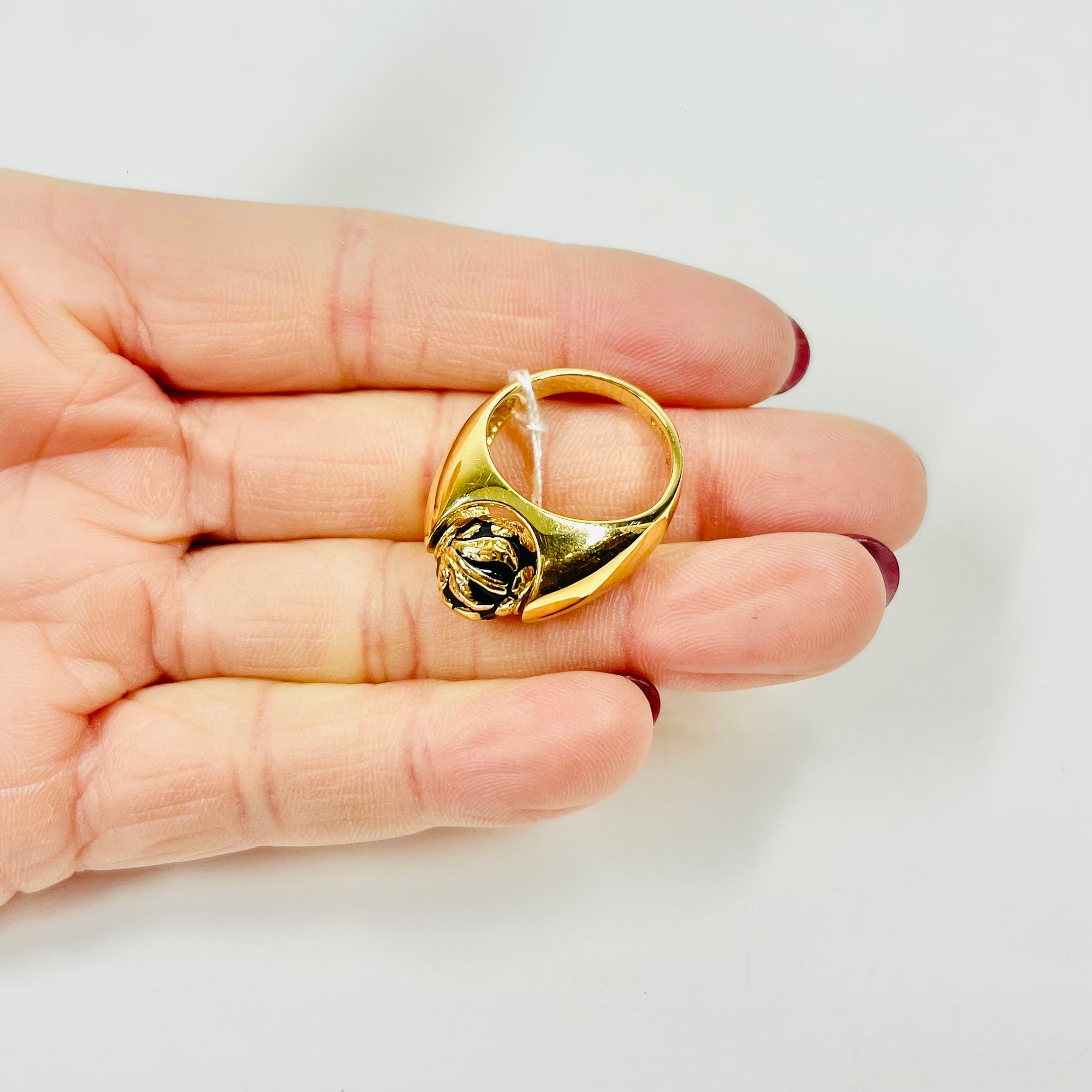 ANTIQUE JAPANESE 14K GOLD SPINNER RING