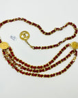1984 CHANEL MATELASSE RED/BURGUNDY LEATHER GOLD PLATED LOGO BELT