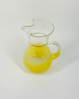 1970s HAND PAINTED YELLOW WINE GLASSES