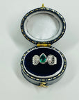 VINTAGE PLATINUM GOLD RING WITH DIAMONDS
