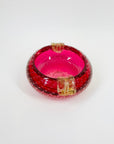 1940s MURANO BAROVIER GOLD AVENTURRINE PINK SOMMERSO GLASS BOWL/ASHTRAY