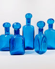 1970s BLENKO KINGFISHER BLUE GLASS DECANTER