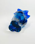 1960s POLISH ROYAL GALLEY COBALT BLUE OMBRE TWIST SOMMERSO GLASS VASE