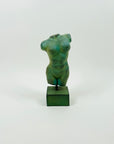 1950s MINI PAINTED CLAY NUDE SCULPTURE ON A STAND
