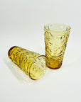 1970s ITALIAN AMBER BARK GLASSES
