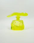URANIUM GLASS PERFUME BOTTLE WITH NUDE STOPPER