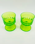 ART DECO URANIUM GLASS COUPE