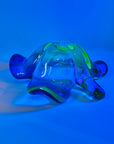 1940s URANIUM MURANO BLUE SOMMERSO GLASS BOWL