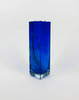 1980s AUSTRALIAN ART GLASS COBALT BLUE VASE