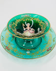 ANTIQUE VENETIAN HAND PAINTED MINI GLASS PLATE/BOWL