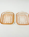 ANTIQUE DEPRESSION PINK PRESSED GLASS PLATE/BOWL/DINNER SERVICE