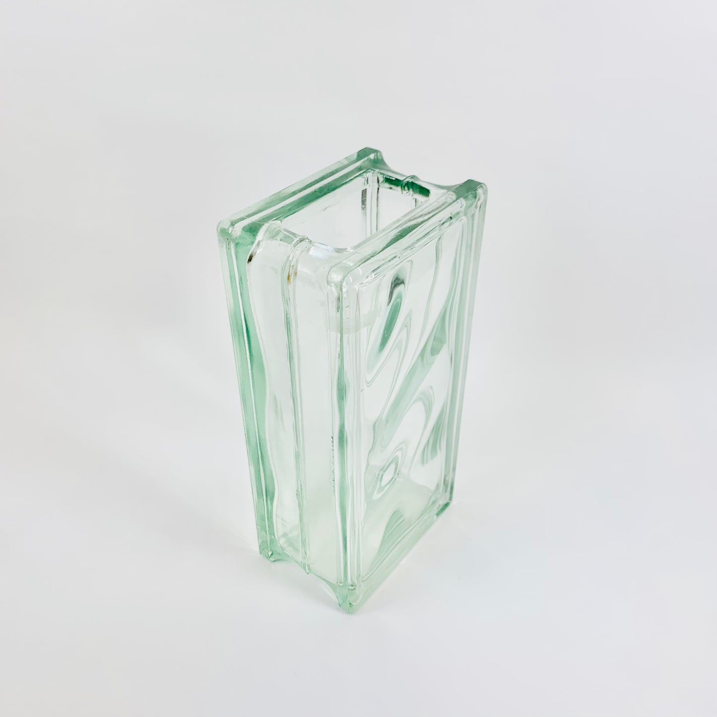 WEST GERMAN GLASS BRICK VASE