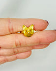 ANTIQUE VICTORIAN 15K GOLD FOX RING