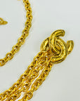 1990s CHANEL MATELASSE GOLD PLATED LOGO BELT