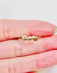 1970s 9K BOW RIBBON GOLD RING