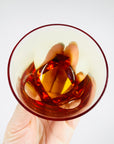 ANTIQUE ART DECO HAND CUT MOSER AMBER CRYSTAL DECANTER SET