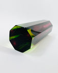 XL 1950s PINK PURPLE GREEN MURANO SOMMERSO FACETED GLASS BLOCK VASE