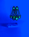 VICTORIAN STYLE URANIUM GLASS EARRINGS