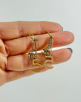 Y2K CHANEL CC LOGO NO.5 PERFUME DROP PIERCED EARRINGS