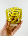 1989 SIGNED HETA LAGAAMBER TORTOISE ART GLASS FOOTED MINI BOWL