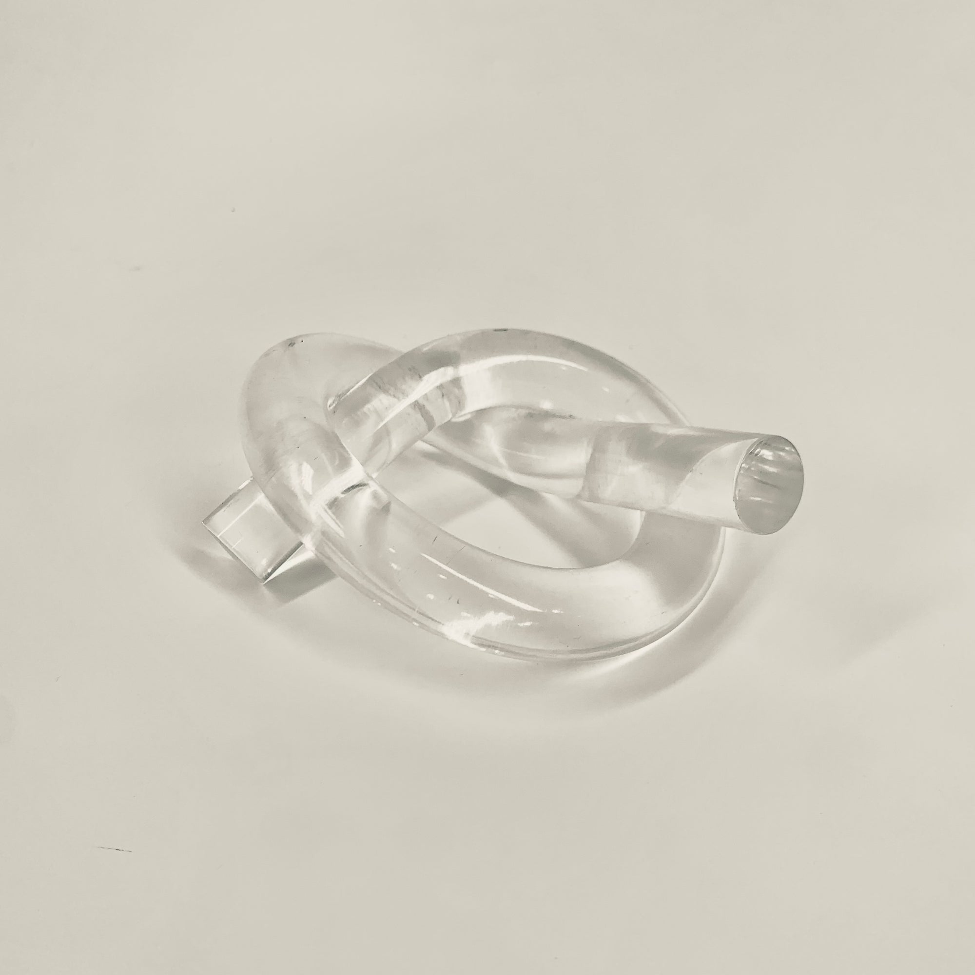 MCM MINI LUCITE KNOT SCULPTURE
