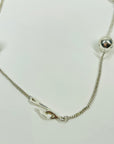 1990s CHANEL SILVER INFINITY BALL CHAIN NECKLACE
