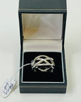 SIGNED VINTAGE TIFFANY & CO SILVER OPEN KNOT BAND RING