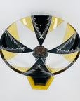 KARL PALDA GOLD BLACK FISH STEM BOWL