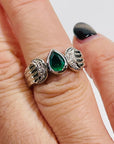 VINTAGE PLATINUM GOLD RING WITH DIAMONDS
